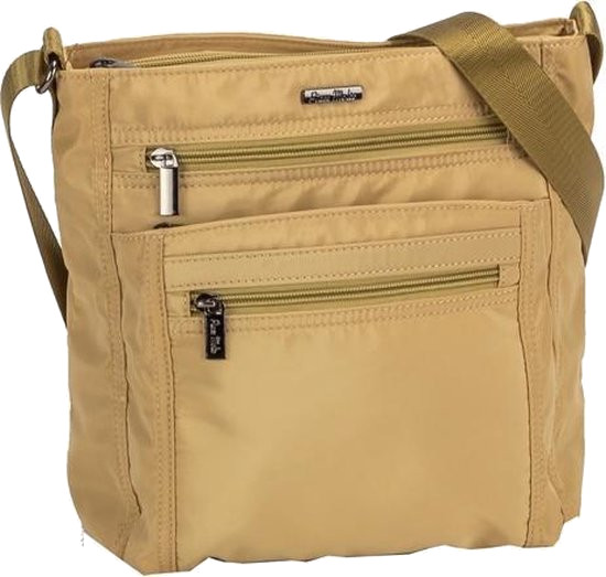 Piace Molto 'Pascalle' Nylon-Schultertasche beige