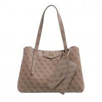 Guess ' Eco Brenton Girlfriend Satchel' Damentasche Syntetik latte logo