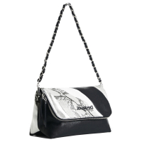 Desigual 'Bag Patch Psico Snake Venecia' Damentasche schwarz/silber