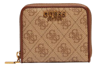 Guess 'Izzy SLG Smal Zip Around' Damenbörse mit RV latte logo yellow