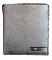 HGL Kombibörse klein RFID-Schutz echt Leder schwarz