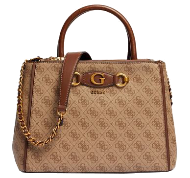 Guess 'IZZY Status Satchel' Damentasche Syntetik latte logo yellow