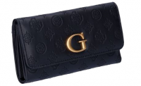 Guess 'G Vibe SLG Trifold' Damenlangbörse Syntetik black logo