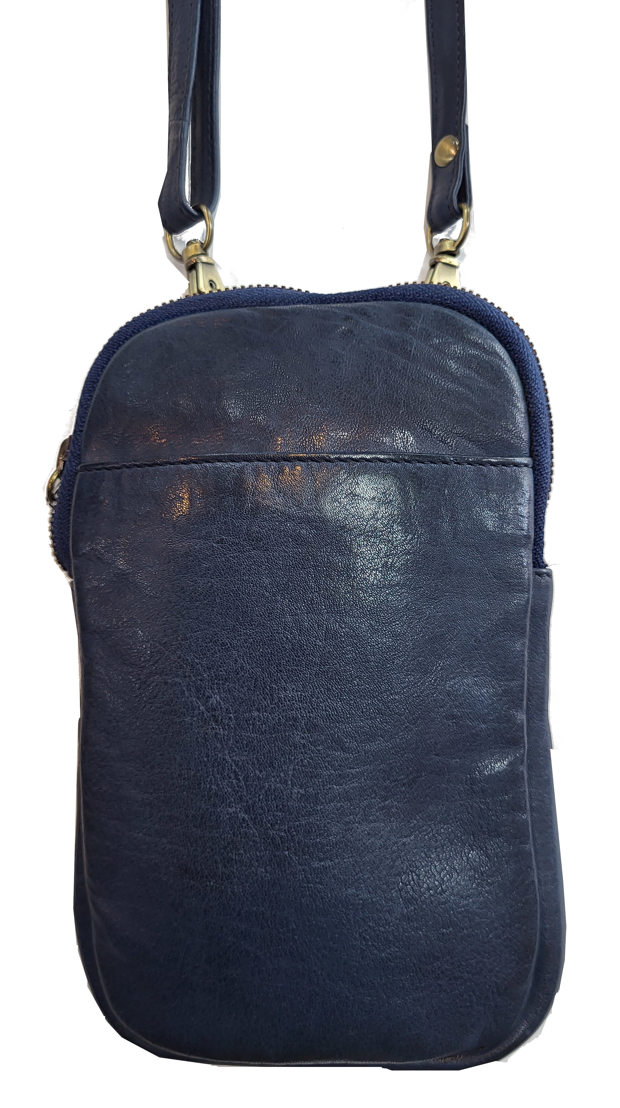 Dernier Handytasche echt Leder navy