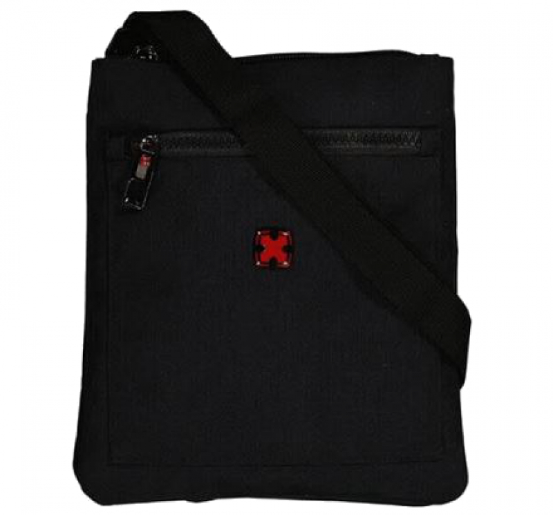 Travel ´N´ Meet Schultertasche aus Spinnstoff Schwarz