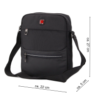 Travel N Meet Schultertasche aus Spinnstoff schwarz