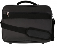 Dernier 'Travel`n`Meet' Schultertasche aus Spinnstoff Querformat m. Laptopfach grau