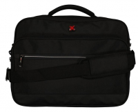Dernier 'Travel`n`Meet' Schultertasche aus Spinnstoff Querformat m. Laptopfach schwarz