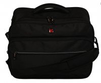 Dernier 'Travel`n`Meet' Schultertasche aus Spinnstoff Querformat m. Laptopfach schwarz