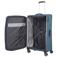 Travelite 'Skaii' 4-Rad Trolley 78cm erweiterbar 2,9kg 91-98l recled Polyester panoramablau