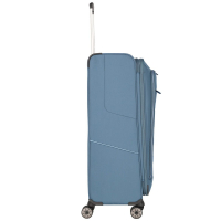 Travelite 'Skaii' 4-Rad Trolley 78cm erweiterbar 2,9kg 91-98l recled Polyester panoramablau