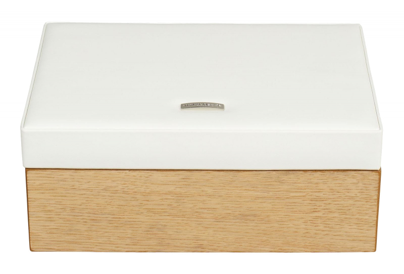 Windrose Schmuckkasten groß wood creme weiß