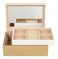Windrose Schmuckkasten groß wood creme weiß