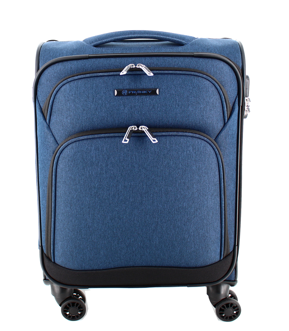 Franky Weichgepäck 4 Rad-Trolley S 55 cm 2,3 kg blue 2 tone
