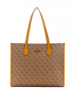 Guess 'Silvana' Tote Damenshopper Synthetik latte logo/yellow