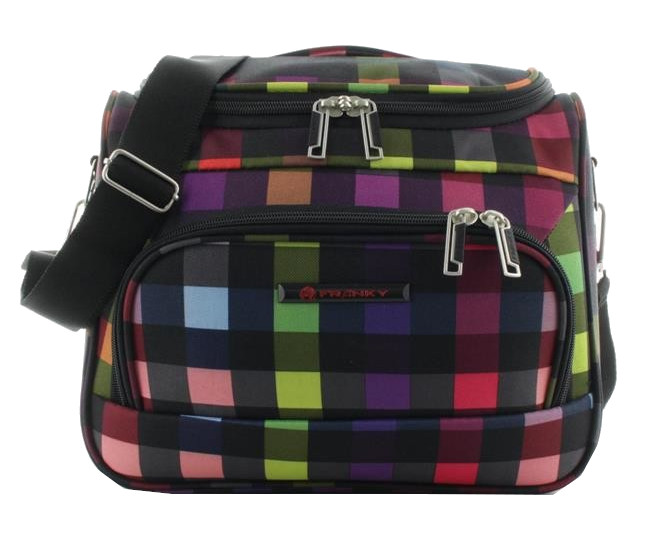 Franky Beautycase mit Schulterriemen multicolor check