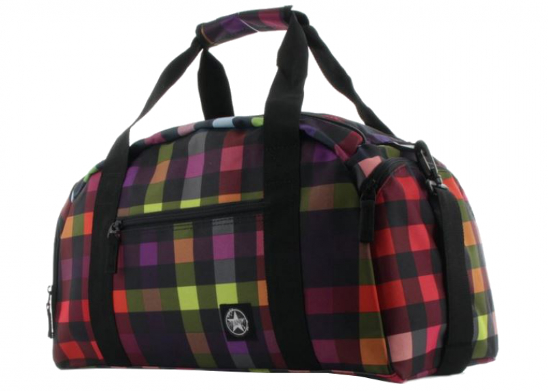 Franky Reisetasche M mit Naßfach aufsteckbar 50cm multicolorcheck