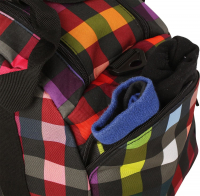 Franky Reisetasche S mit Naßfach aufsteckbar 46cm multicolorcheck