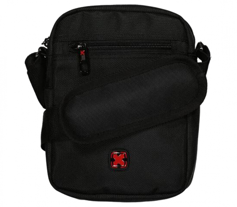Travel ´N´ Meet Schultertasche aus Spinnstoff Schwarz