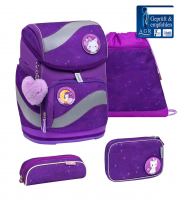 Belmil 'Smarty' Schulrucksack 4tlg. 20L 1100-1170g Kitten purple sky