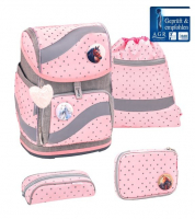 Belmil 'Smarty' Schulrucksack 5tlg. 20L 1130-1160g Pink Dots 2