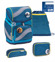 Belmil 'Smarty' Schulrucksack 4tlg. 20L 1100-1170g wave orange blau