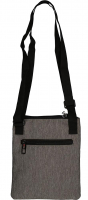 Travel N Meet Schultertasche aus Stoff grau