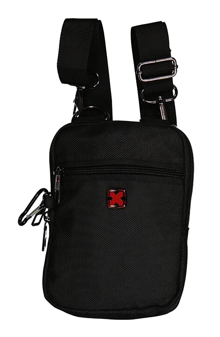Dernier Schultertasche aus Spinnstoff schwarz