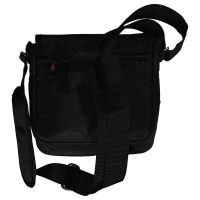 Travel'N'Meet Schultertasche aus Spinnstoff schwarz