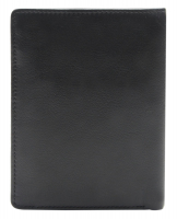 Esquire 'Logo 10' Kombibörse Hochformat mit Reißverschluss RFID Schutz echt Leder schwarz