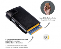 Secwal2 Kartenetui Geldbeutel RFID Leder schwarz 