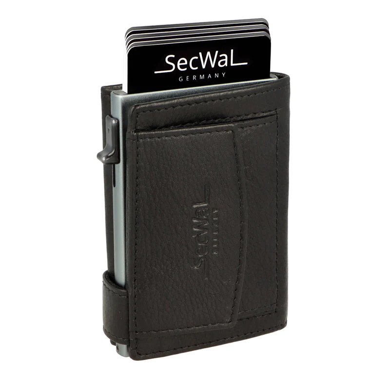 Secwal2 Kartenetui Geldbeutel RFID Leder schwarz Secwal2 Kartenetui Geldbeutel RFID Leder schwarz