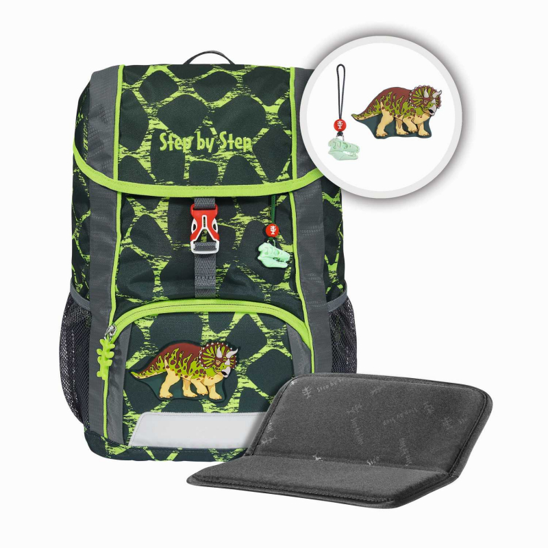 Step by Step 'Dino Tres' Kid Kindergarten-Rucksack 380g 13l 3-tlg. grün