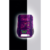 Step by Step 'Butterfly Night Ina' Kid Shine Kindergarten-Rucksack 380g 13l 3tlg. lila