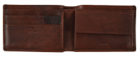 Joop Loreto 'Nestor' BillFold sh2 Börse klein Querformat RFID-Schutz echt Leder dark brown