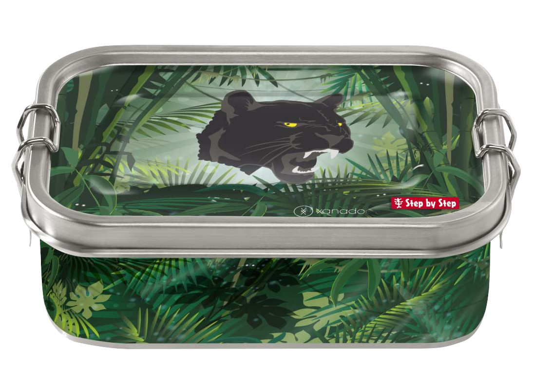 Step by Step 'Wild Cat Chiko' Edelstahl Lunchbox mit Trennwand 