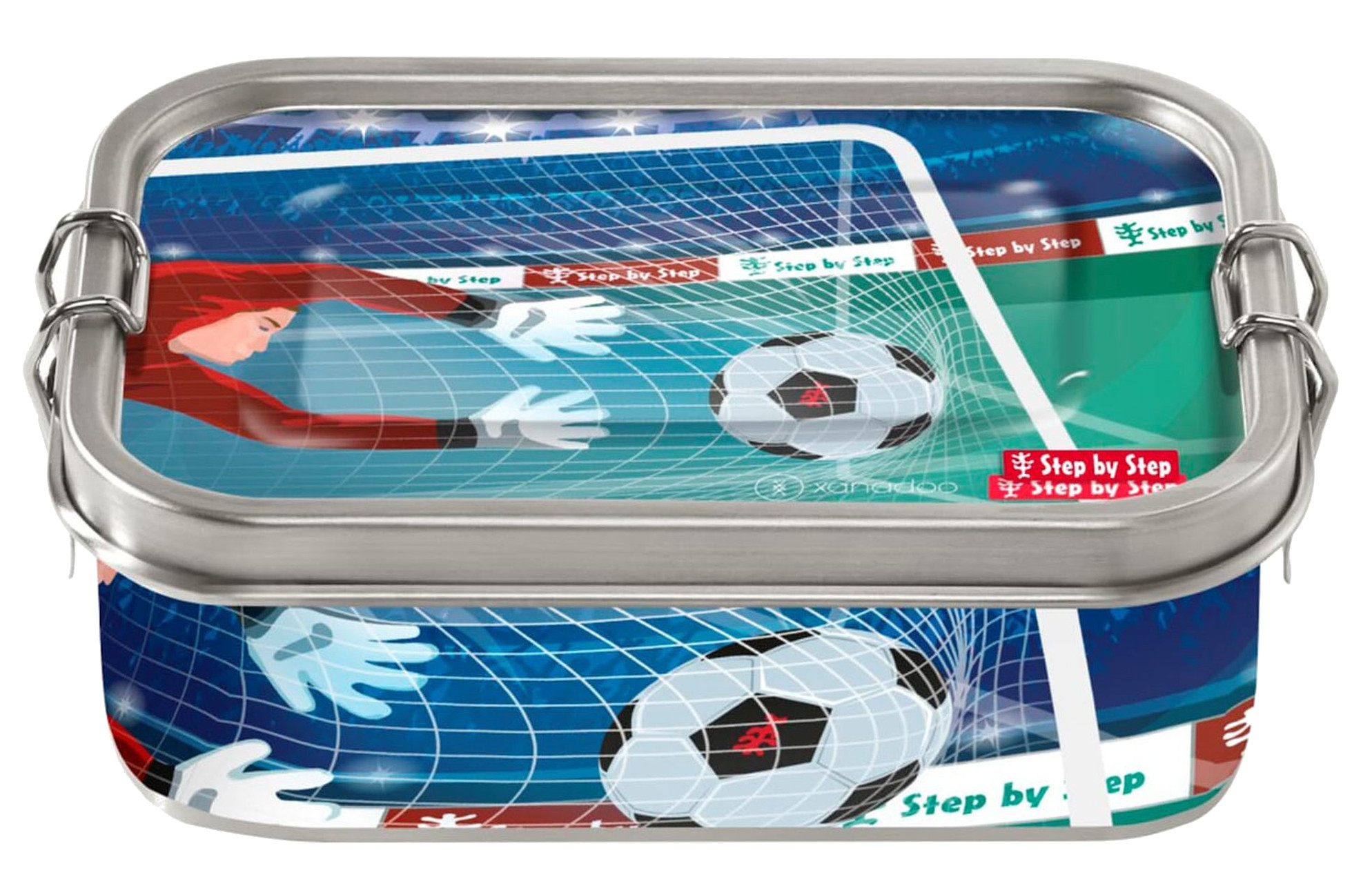 Step by Step 'Soccer Lars' Edelstahl Lunchbox mit Trennwand 
