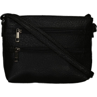 New Bags Damenschultertasche 21/16 cm 3 RV Synth. schwarz