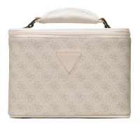 Guess 'Jesco Travel' Beauty Case Kosmetiktasche Logo Muster beige