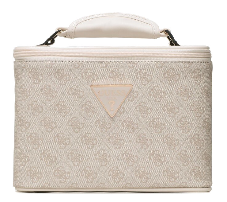 Guess 'Jesco Travel' Beauty Case Kosmetiktasche Logo Muster beige