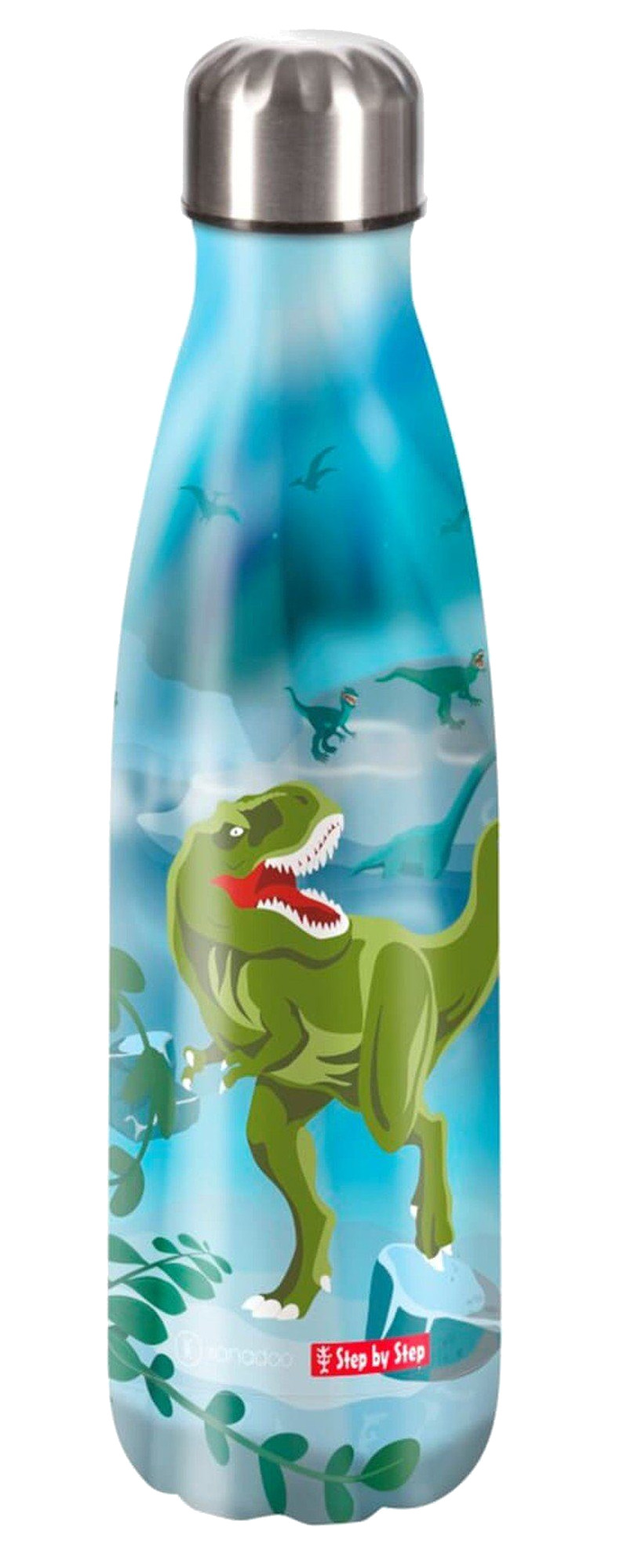 Step by Step 'Wild T-Rex Taro' Isolierte Edelstahl-Trinkflasche 0,5l