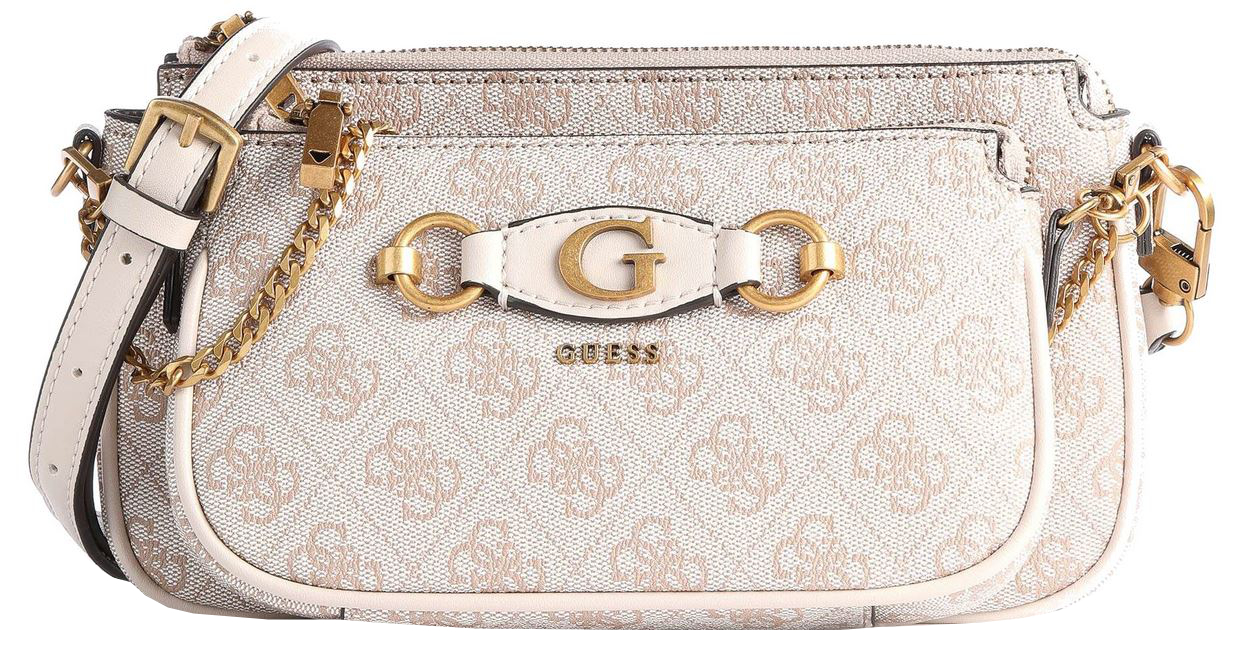 Guess 'Noelle Mini' Double Pouch Damentasche dove/logo