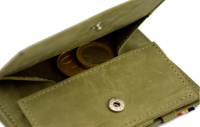 Garzini Essenziale 'Coin Pocket Magic Wallet' Olive Green
