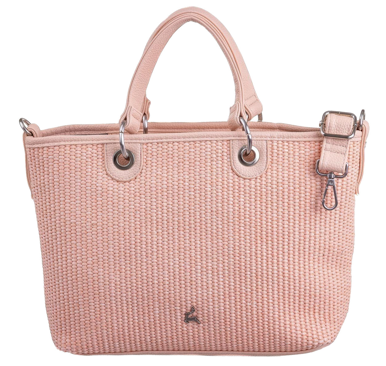 Prato 'LM Joyce' Damentasche Stroh Look rose