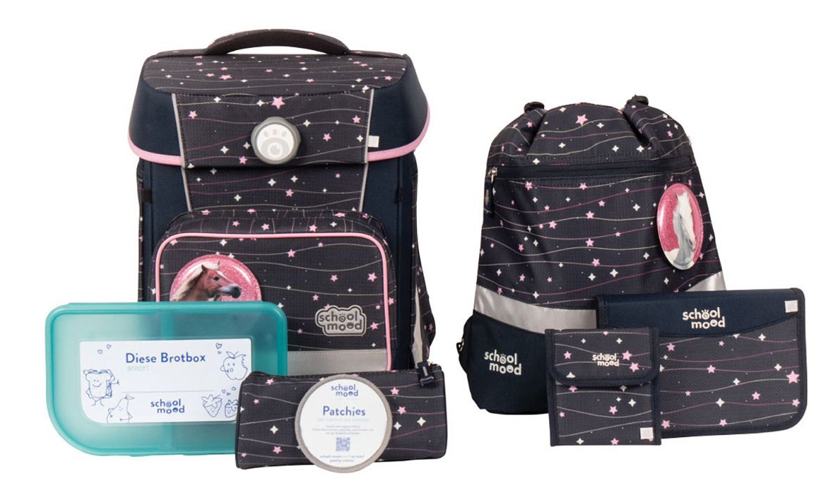 schoolmood 'Ella' Schulranzen-Set 7-tlg. Hero Maxx Air+ 1150g 21l Pony