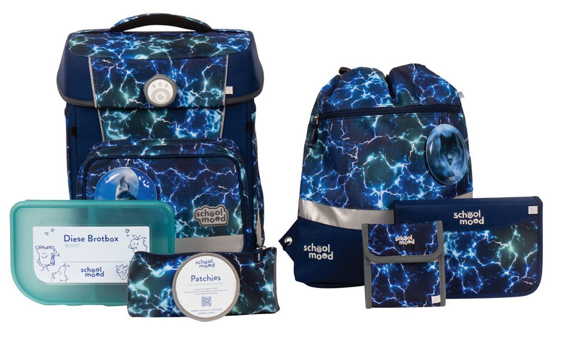 schoolmood 'Felix' Schulranzen-Set 7-tlg. Hero Maxx Air+ 1150g 21l Wolf