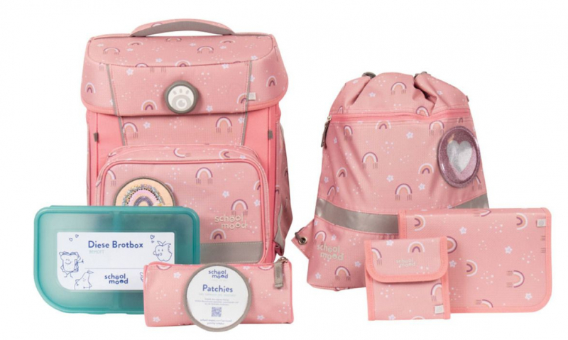 schoolmood 'Nordic Edition' Schulranzen-Set 7-tlg. Hero Maxx Air+ 1150g 21l Rainbow