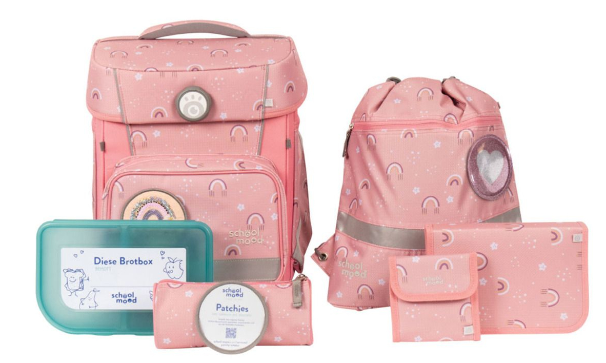 schoolmood 'Nordic Edition' Schulranzen-Set 7-tlg. Hero Maxx Air+ 1150g 21l Rainbow