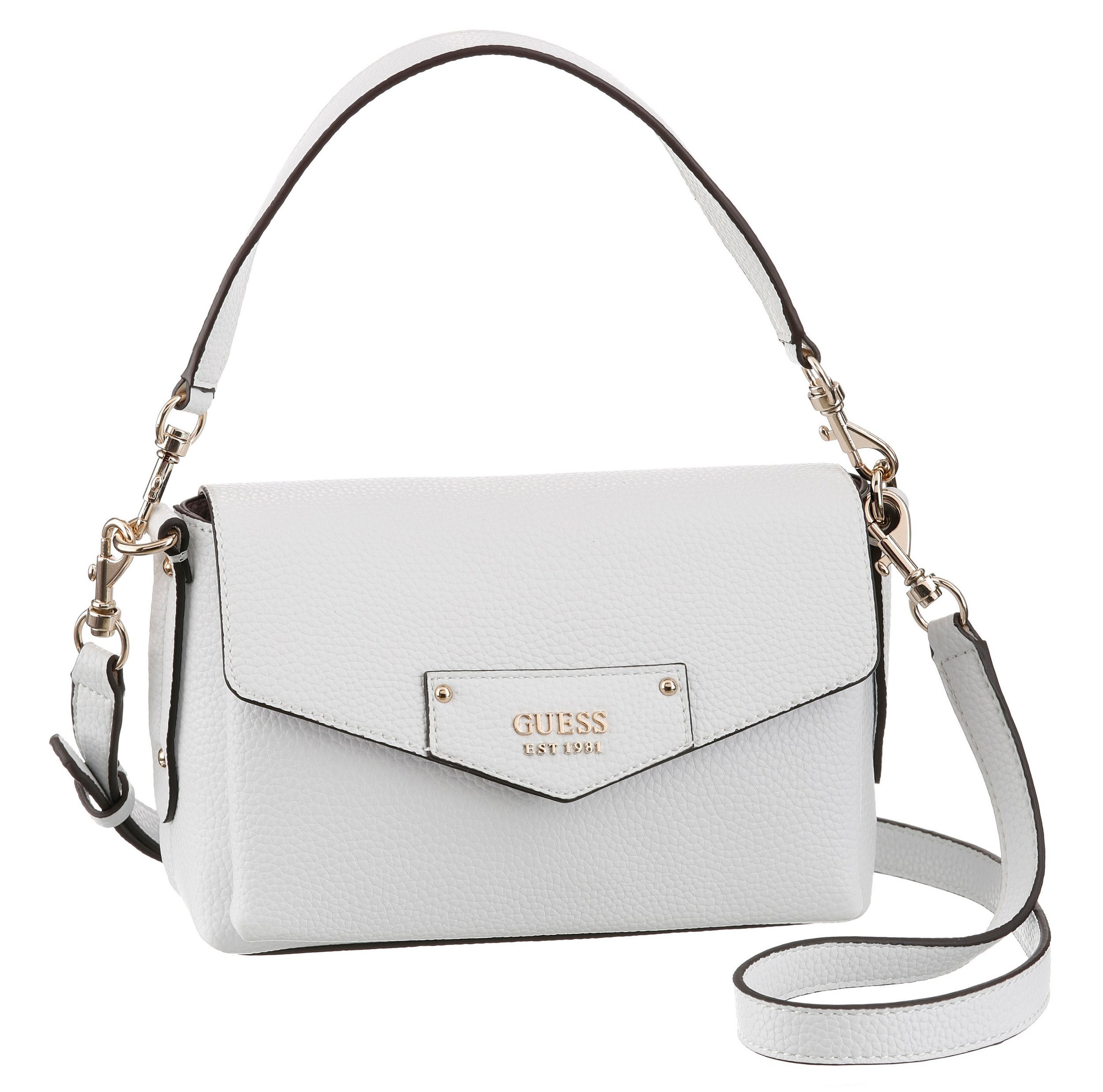 Guess 'ECO Brenton'Flap Shoulder Bag Synthetik white