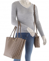 Guess 'Alby Toggle Tote'  Shopper Synthetik latte logo